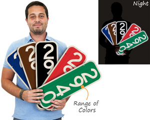 911 reflective sign colors