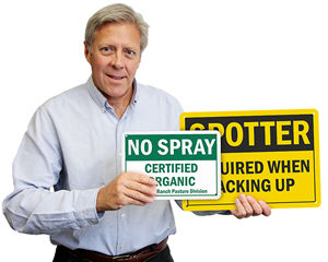 Custom signs with headlines