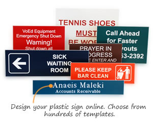 Engraved Plastic Signs