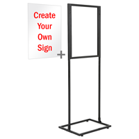 Portable Metal Infoboard Single Tier Double Sided Floor Sign Holder Kit
